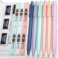Nicpro 6Pcs Pastel Mechanical Pencil Set, 0.5 & 0.7 Mm With 6 Tubes Hb Lead Refill, 3Pcs Eraser And 9Pcs Eraser Refill For Student Writing Drafing, Drawing, Sketching-With Cute Case