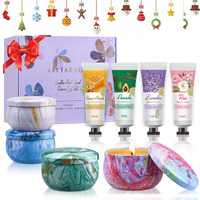 Gift Baskets For Women: Unique Candles & Hand Cream Lotion Gift Sets, Christmas Gifts For Women, Best Friend Birthday Gift, Personalized Secret Santa Gift For Sister Mom Female Coworker Friendship