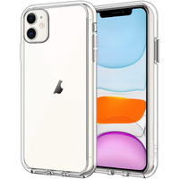 Jetech Case For Iphone 11 61-Inch, Non-Yellowing Shockproof Phone Bumper Cover, Anti-Scratch Clear Back (Clear)