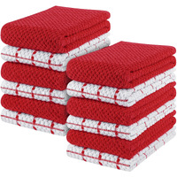 Utopia Towels - Kitchen Towel 12 Pack], 15X25 Inches, 100% Ring Spun Other Cotton Super Soft And Absorbent Linen Dish Towels, Tea Towels And Bar Towels Set (Red)