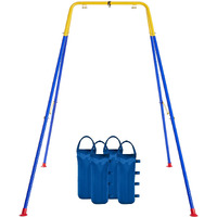 Funlio Foldable Swing Stand For Kids With 4 Sandbags, Heavy Duty Metal A-Frame Indoor/Outdoor For Backyard, Suitable Most Toddler/Baby Jumper/Hammock Chair