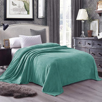 Exclusivo Mezcla King Size Flannel Fleece Velvet Plush Bed Blanket As Bedspread, Coverlet, Bed Cover (90X104 Inches, Celadon) Soft, Lightweight, Warm And Cozy