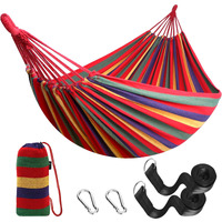 Anyoo Garden Cotton Hammock Comfortable Fabric Hammock With Tree Straps For Hanging Durable Hammock Up To 660Lbs Portable Hammock With Travel Bag,Perfect For Camping Outdoor/Indoor Patio Backyard