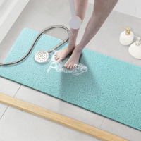 Asvin Soft Textured Bath, Shower, Tub Mat, 47X16 Inch, Phthalate Free, Non Slip Comfort Bathtub Mats With Drain, Pvc Loofah Bathroom Mats For Wet Areas, Quick Drying