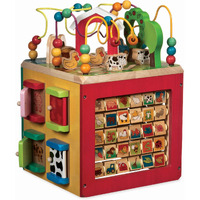 Battat - Wooden Activity Cube - Farm-Themed Activity Center - Educational Toys - Wooden Toys For Toddlers And Kids - 1 Year + - Farm-Themed Wooden Activity Center