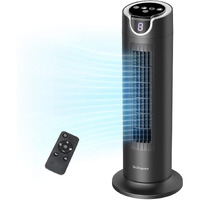 Dr. Prepare Tower Fan For Bedroom, 25 Db Quiet Dc Bladeless Fan With Remote, 8 Speeds, 1-8H Timer, 80 Oscillating Fans For Indoors, 16 Inch Portable Desk Table Fan For Room, Home, Office