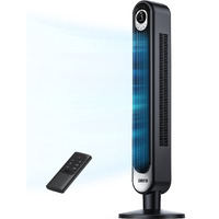 Dreo Tower Fan 42 Inch, Cruiser Pro T1 Quiet Oscillating Bladeless Fan With Remote, 6 Speeds, 4 Modes, Led Display, 12H Timer, Black Floor Standing Fan Powerful For Indoor Home Bedroom Office Room