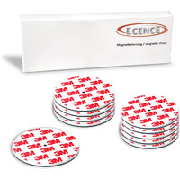 Ecence Magnetic Smoke Detector Installation Tool 10Pcs Magnetic Adhesive Pads With Hole And 3M Glue For Smoke Alarms  70Mm, No Drilling Or Screws, Quick And Easy Fastening