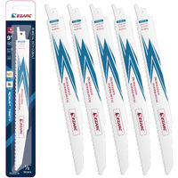 Ezarc Reciprocating Saw Blade Bi-Metal Cobalt Sabre Saw Blades For Wood And Metal Demolition 9-Inch 8+10Tpi R930Dm (5-Pack)