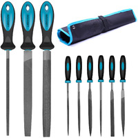 Libraton Metal Files 9Pcs, File Set For Metal, Needle Files, Files Rasps, Flat, Round, Half-Round Files For Metalworking, Metal, Woodworking, Wood, Carpentry