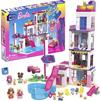 Mega Barbie Color Reveal Building Toy Playset For Kids, Dreamhouse With 545 Pieces, 30+ Surprises, 5 Micro-Dolls, Accessories And Furniture