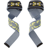 Picsil Wrist Straps, Padded Wrist Straps For Weightlifting, Extended Deadlift Straps For Grip Support, Advanced Weightlifting Straps For Comfort And Stability, 1 Pair (Grey)