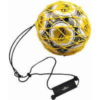 Podiumax Handle Solo Soccer Kick Trainer With New Ball Locked Net Design, Soccer Ball Bungee Elastic Training Juggling Net (Fits Ball Size 3, 4, 5)