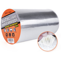 Tapebear Butyl Tape Waterproof Sealing Tape Aluminum Foil Tape, For Rv Repair, Window, Silicone, Glass & Edpm Roof Leak Patching, Boat And Pipe Sealing, Silver, 8Inch X16Feet