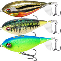 Truscend Top Water Fishing Lures With Bkk Hooks, Whopper Fishing Lures For Freshwater Or Saltwater, Floating Lure Kit For Bass Catfish Pike, Fishing Wobble Surface Bass Baits Fishing Gifts For Men
