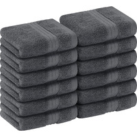 Utopia Towels (12 Pack) Luxury Wash Cloths Set (12 X 12 Inches) 600 Gsm 100% Cotton Ring Spun, Highly Absorbent And Soft Feel Washcloths For Bathroom, Spa, Gym, And Face Towel (Grey)