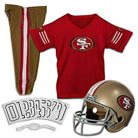 Franklin Sports San Francisco 49Ers Kids Nfl Uniform Set - Youth Nfl Team Jersey, Helmet, Pants + Apparel Costume - Official Nfl Gear -Youth Medium