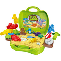 Toyvelt Playdoh Sets For Kids Ages 2-4 - Dinosaur Playdoh Set Includes 30 Pack Of Clay Dough, Dinosaur, Volcano, Fossil Molds, Tools And Storage Case