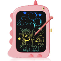 Kokodi Toddler Girl Toys For 3 4 5 6 7 8 Years Old, 8.5 Inch Colorful Drawing Board Educational Learning Girl Toys Age 4-5, Birthday Christmas Kids Unicorn Gifts Pink
