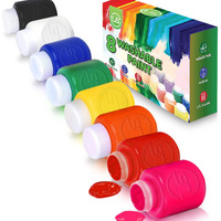 Washable Paint For Kids - 8 Ct Finger Paint (2 Oz Each) Tempera Paint, Non Toxic Kids Paint For Art, Craft - Kids Paint Set For School And Home Projects - Christmas Gifts For Kids, Toddler Art Supplies