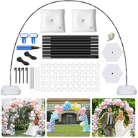 Balloon Arch Stand Kit With Base,Vetogether Adjustable Ballon Arch Holder Kit With 55Pcs Balloon Clips, Balloon Pump,9Ft Tall & 10Ft Wide Baloon Arch For Wedding Birthday Party Supplies Decorations
