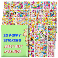 Stickers For Kids, 3D Puffy Stickers, 64 Different Sheets, 3200+ Cute Stickers, Including Animals, Cars, Airplane, Food, Letters, Flowers, Pets, Cakes And Tons More
