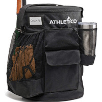 Athletico Baseball Bucket Cover Organizer - Baseball Bucket Bag With Padded Seat (Black)