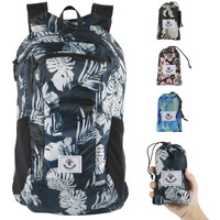 4Monster Hiking Daypack,Water Resistant Lightweight Packable Backpack For Travel Camping Outdoor (Flower Blue, 16L)