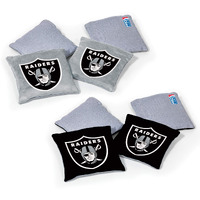 Wild Sports Nfl Las Vegas Raiders 8Pk Dual Sided Bean Bags, Team Color