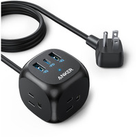 Anker 20W Usb C Power Strip, Power Strip With 3 Outlets And Usb C Charging For Iphone 15/15 Plus/15 Pro/15 Pro Max, 10Ft Extension Cord, Power Delivery Charging For Dorm Rooms, (Black)
