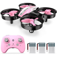 Holy Stone Hs210 Mini Drone For Kids 8-12 And Beginners With 3 Batteries, Rc Nano Quadcopter Indoor Drone With Circle Fly, Auto Hovering, 3D Flip, And Headless Mode, Great Gift Toy For Boys And Girls, Pink
