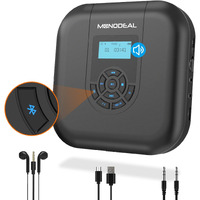 Cd Player Portable, Monodeal Bluetooth Cd Player With Speakers And Fm Transmitter,  Rechargeable 1800Mah Cd Player For Car And Home With Led Screen