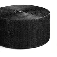 4'' Wide 5 Yards Long Heavy Duty Hook & Loop Cable Tie Cord Wrap Fastener Nylon Power Cord Management Wire Organizer Strap Reusable Cut To Size Self Gripping Tape Roll-2'' Wide Black Available