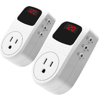 Bseed Surge Protector, Power Surge Protector Outlet, Voltage Regulator, Heavy Duty Whole House Wall Surge Protector For Home, Office, Travel, Led Indicator Light, Single Outlet, 120V, 15A, 2 Pack