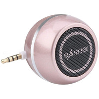 Mini Portable Speaker With 3.5Mm Aux Input Jack, 3W Mobile Phone Line-In Speaker For Iphone Ipad Ipod Tablet Cell Phones, Gifting For Girls/Kids, Rose Gold