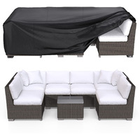 Brosyda Patio Furniture Set Cover Waterproof, Heavy Duty 600D Funiture Covers For Outdoor Sectional Sofa Set Wicker Rattan Table Chair Rectangular 108"" L  82"" W  28"" H