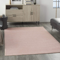 Nourison Essentials Indoor/Outdoor Pink 5' X 7' Area Rug, Easy -Cleaning, Non Shedding, Bed Room, Living Room, Dining Room, Backyard, Deck, Patio (5X7)