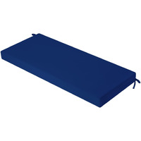 Idee-Home Outdoor Bench Cushion Waterproof, Bench Cushions For Outdoor Furniture, Patio Porch Swing Replacement Seat Pad With Ties For Garden Backyard, 48 X 18 Inch Navy Blue