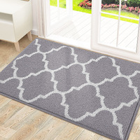 Olanly Indoor Door Mat, 24X36, Non-Slip Absorbent Resist Dirt Entrance Mat, Washable Low-Profile Inside Floor Mat Doormats For Entryway, Grey