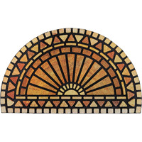 Chichic Door Mat Welcome Mat 18 X 30 Inch Front Door Mat Outdoors For Home Entrance Outdoors Mat For Outside Entry Way Doormat Entry Rugs, Heavy Duty Non Slip Rubber Back Low Profile, Semicircle