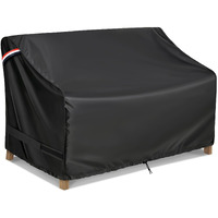 Kylinlucky Patio Furniture Sofa Covers 79W X 37D X 35H Inches,3-Seater Outdoor Waterproof Couch Loveseat Bench Cover Black