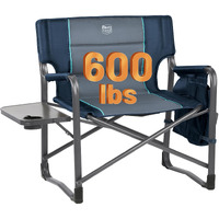 Timber Ridge Xxl Upgraded Oversized Directors Chairs With Foldable Side Table, Detachable Side Pocket, Heavy Duty Folding Camping Chair Up To 600 Lbs Weight Capacity (Blue) Ideal Gift