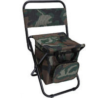 Leadallway Fishing Chair With Cooler Bag Foldable Compact Fishing Stool,Camouflage
