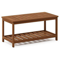 Furinno Fg18508 Tioman Hardwood Patio Furniture 2-Tier Coffee Table In Teak Oil, Natural