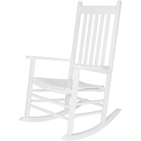Shine Company 4332Wt Vermont Porch Rocker  High Back Rocking Chair - White