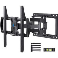 Pipishell Full Motion Tv Wall Mount For Most 37-75 Inch Tvs, Wall Mount Bracket With Dual Articulating Arms, Swivel, Tilt, Max Vesa 600X400Mm Up To 100 Lbs, Tv Mount Fits 12   /16    Wood Studs, Pilf6