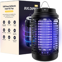 Bug Zapper With Light Sensor, Mosquito Zapper Outdoor 18W Electric Insect Killer, Waterproof Mosquito Killer, Mosquito Repellent Outdoor, Fly Trap For Home Garden Patio, Outdoor Mosquito Control