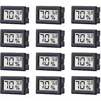 Pgzsy 12 Pack Mini Small Digital Electronic Temperature Humidity Meters Gauge Indoor Thermometer Hygrometer Lcd Display Fahrenheit (?) For Humidors, Greenhouse, Garden, Cellar3
