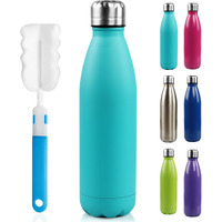 Bogi 17Oz Insulated Water Bottle Double Wall Vacuum Stainless Steel Water Bottles, Leak Proof Metal Sports Water Bottle Keeps Drink Hot And Cold - Perfect For Outdoor Sports Camping Biking (Mint)