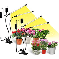 Bseah Grow Light Plant Light Indoor Plants, Full Spectrum Clip Plant Growing Lamp, 10-Level Dimmable, Auto On Off Timing 3 9 12Hrs (2 Pack)